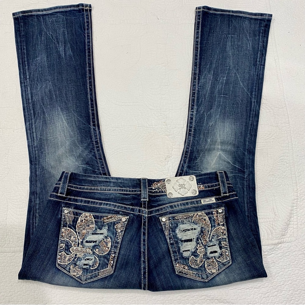 New! MissMe Signature Boot Jeans Size 34